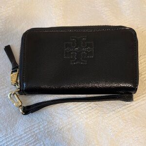 Black Leather Wristlet Wallet